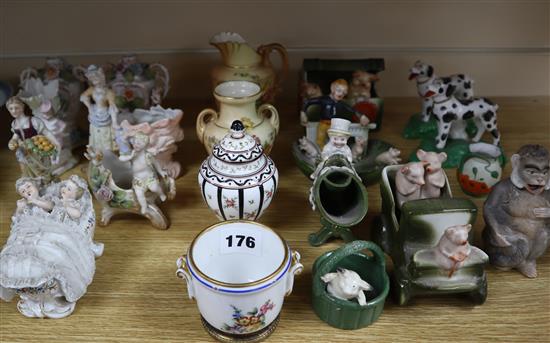 A quantity of ceramic ornaments